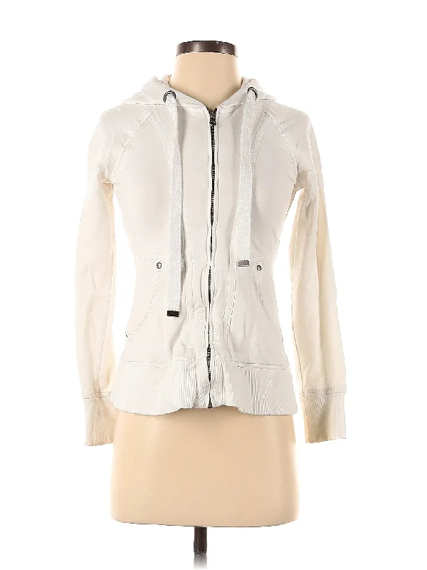 Zip Up Hoodie Hoodie with Back Slit Movement Comfort
