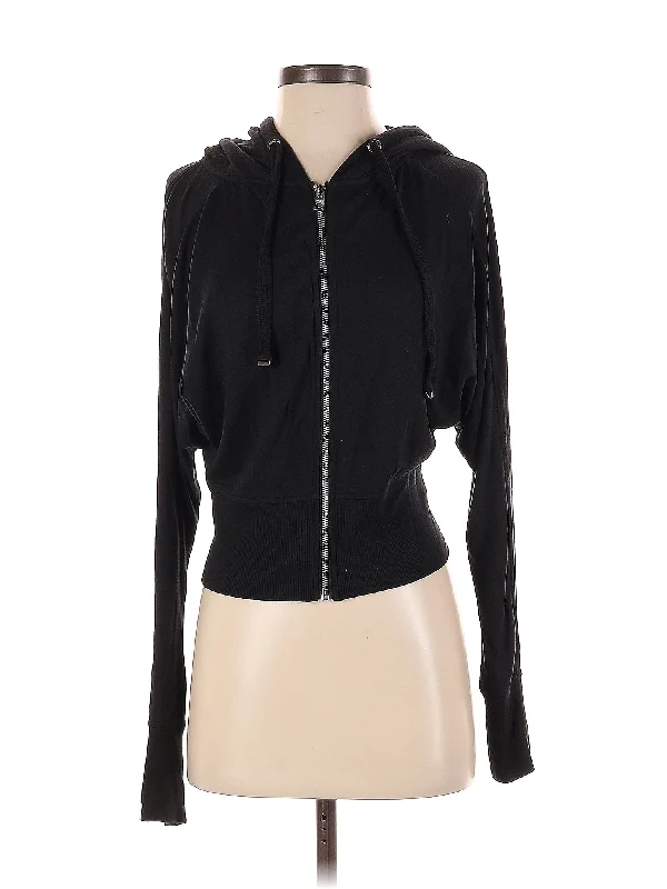 Zip Up Hoodie Hoodie with Belted Waist Structured Tailored