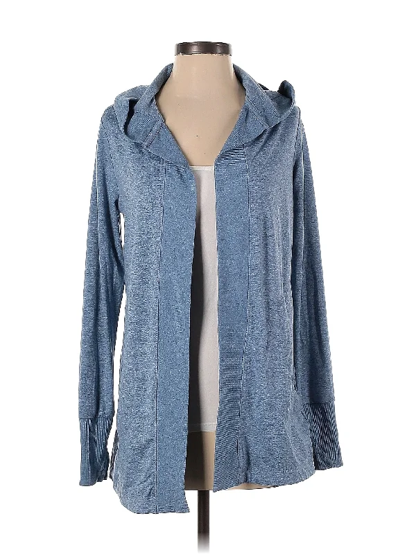 Zip Up Hoodie Hoodie with Front Slit Layering Stylish