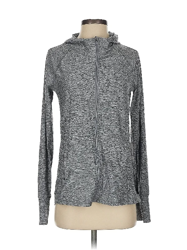 Zip Up Hoodie Hoodie with Embroidery Detailed Premium