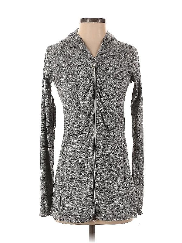 Zip Up Hoodie Hoodie with Rolled Sleeves Casual Relaxed