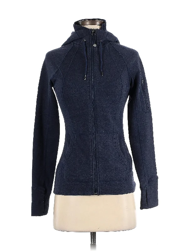 Zip Up Hoodie Hoodie with Metallic Shiny Futuristic