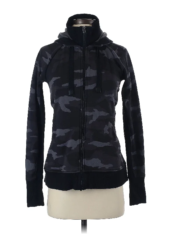 Zip Up Hoodie Hoodie with Rhinestones Sparkly Elegant