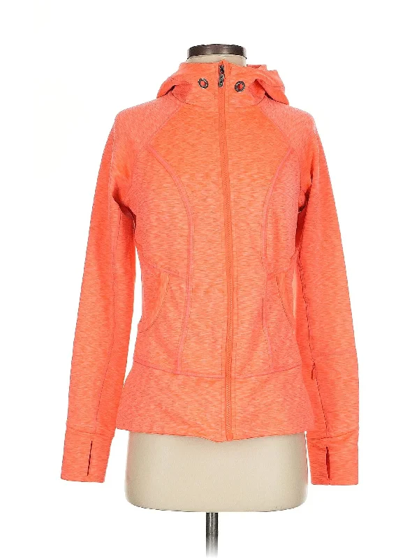 Zip Up Hoodie Hoodie with Elastic Cuffs Stretchable Comfortable