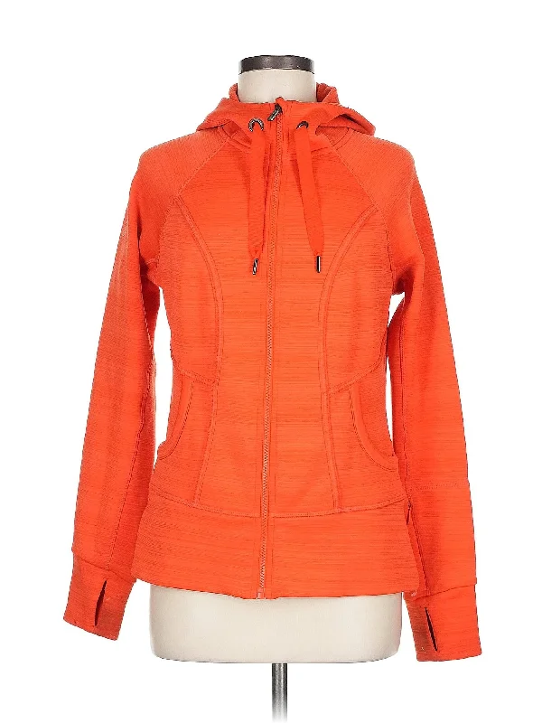 Zip Up Hoodie Hoodie with Side Slits Relaxed Casual
