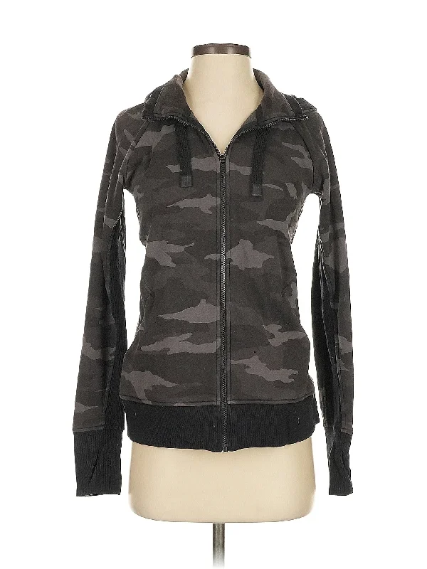 Zip Up Hoodie Hoodie with Puffed Sleeves Voluminous Trendy