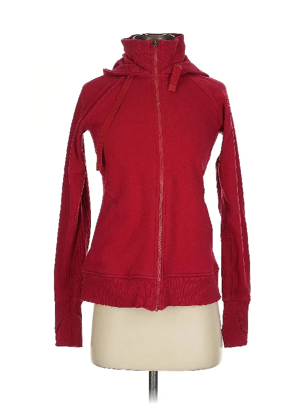 Zip Up Hoodie Hoodie with Ribbed Cuffs Snug Fit Comfort