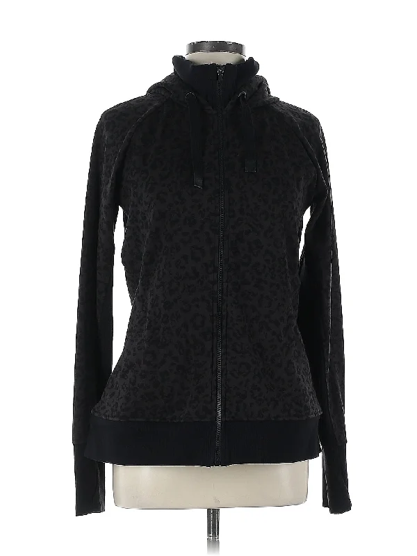 Zip Up Hoodie Hoodie with Longline Fit Extended Stylish