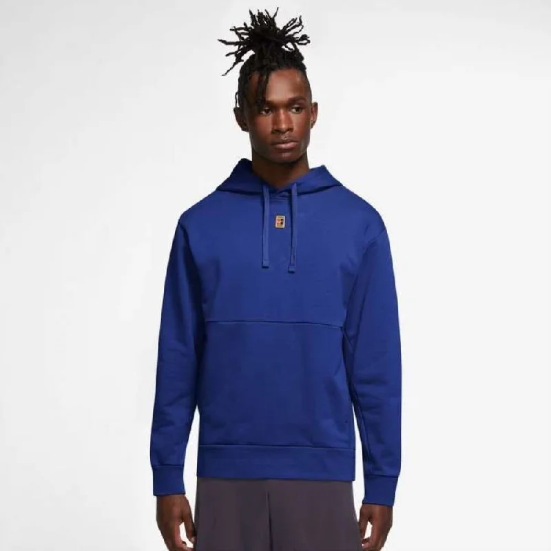 Nike Men's Fleece Heritage Tennis Hoodie (Blue) Hoodie with Longline Fit Extended Stylish Nike Men's Fleece Heritage Tennis Hoodie (Blue) Hoodie with Longline Fit Extended Stylish