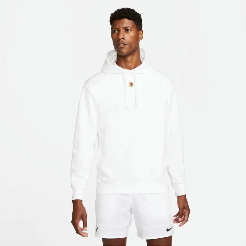 Nike Men's Fleece Heritage Tennis Hoodie (White) Hoodie with Batwing Sleeves Loose Dramatic Nike Men's Fleece Heritage Tennis Hoodie (White) Hoodie with Batwing Sleeves Loose Dramatic
