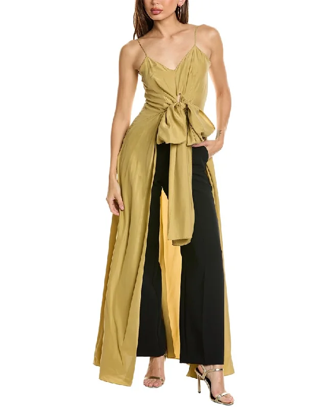 Alberta Ferretti Open Skirt Silk Gown chiffon skirt airy