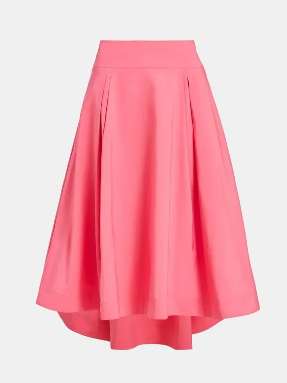 Essential Antwerp Pleated Skirt - Pink linen skirt airy