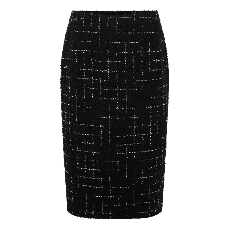 Hope Tailored Glitter Check Wool Skirt linen skirt light