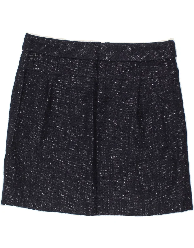 J. CREW Womens Mini Skirt US 0 XS W30  Navy Blue Cotton linen skirt natural