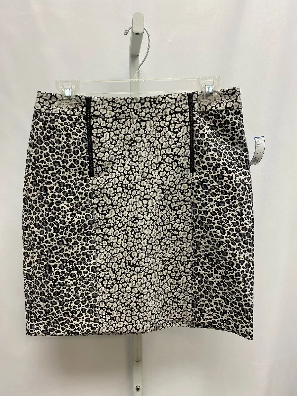 Size 6 Ann Taylor Gray Animal Skirt lace skirt romantic