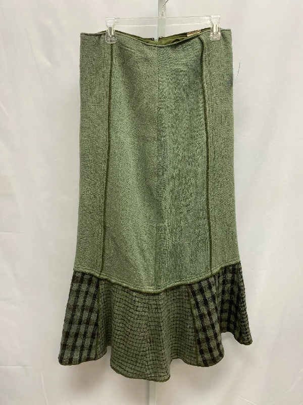 Size Large amano Green Skirt cashmere skirt soft