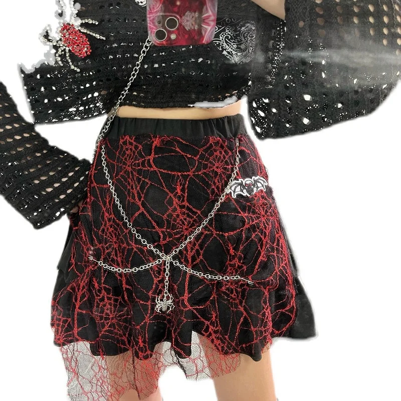 spider web chain skirt  KF83798 lightweight skirt design