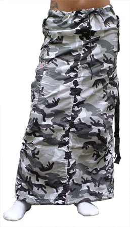 Ufo Utility Cargo Skirt (Grey Camo) denim skirt classic