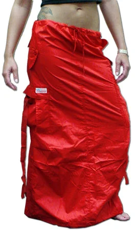 Ufo Utility Cargo Skirt (Red) linen skirt light