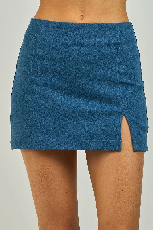 Denim Way Mini Skirt denim skirt casual