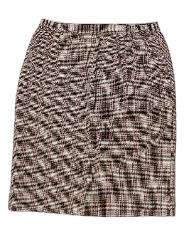 ST. BERNARD Womens Pencil Skirt UK 16 Large  W32  Black Houndstooth lace skirt intricate