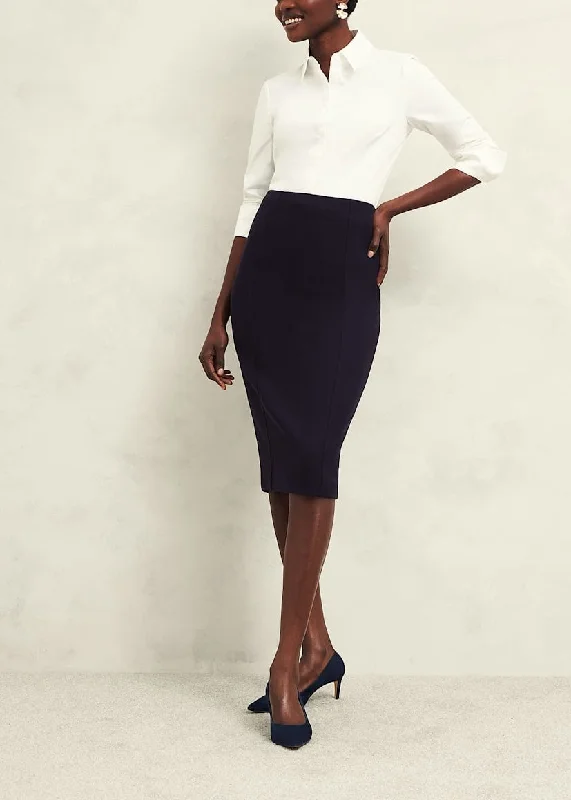 Aly Skirt 0224/7681/7829l00 Navy midi skirt versatile
