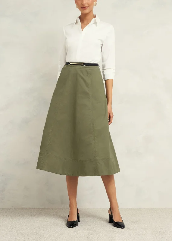 Avril Skirt 0224/7669/1144l00 Sage-Green boho skirt vibe