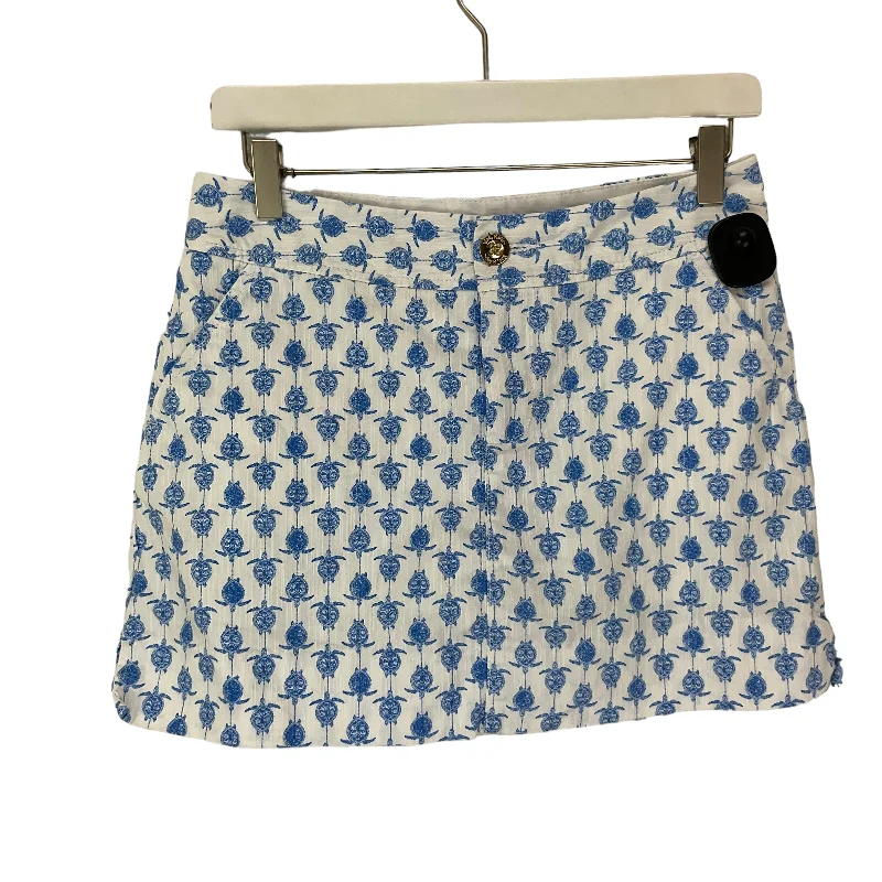 Blue Skort Designer Lilly Pulitzer, Size Xs linen skirt natural