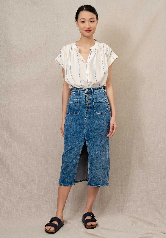 Denim Skirt 329006 Bleu relaxed fit skirt