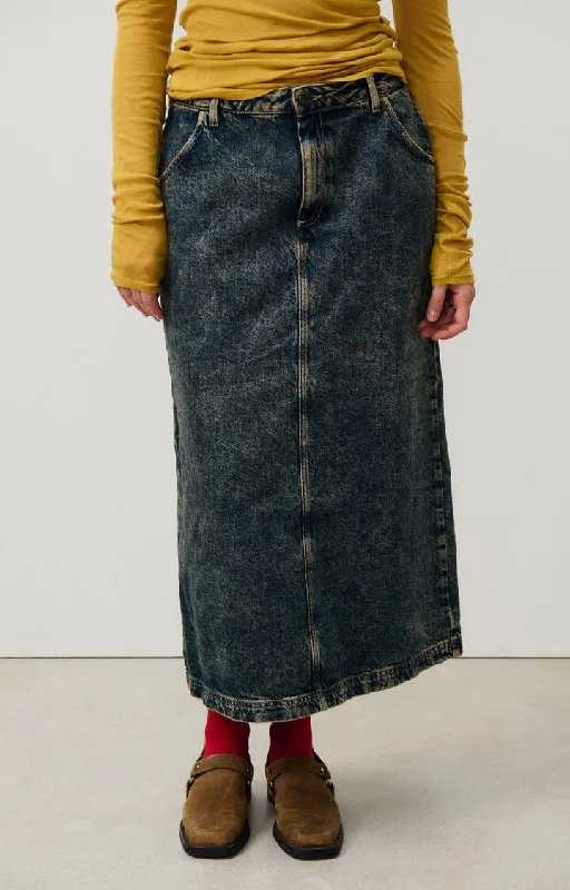 Denim Skirt Joy13e Dirty-Vintage silk skirt sleek