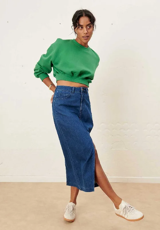 Denim Skirt Juna Denim In-50 wool skirt sturdy