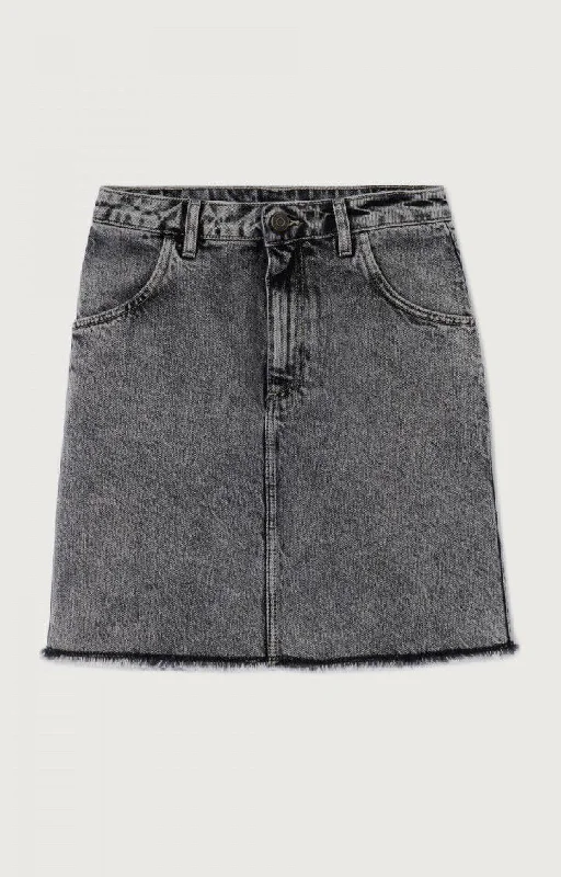 Denim Skirt Yop13e Grey-Salt-An corduroy skirt durable