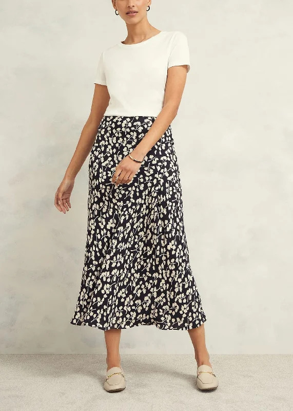 Eliza Skirt 0224/6870/9021l00 Navy-Cream patchwork skirt art
