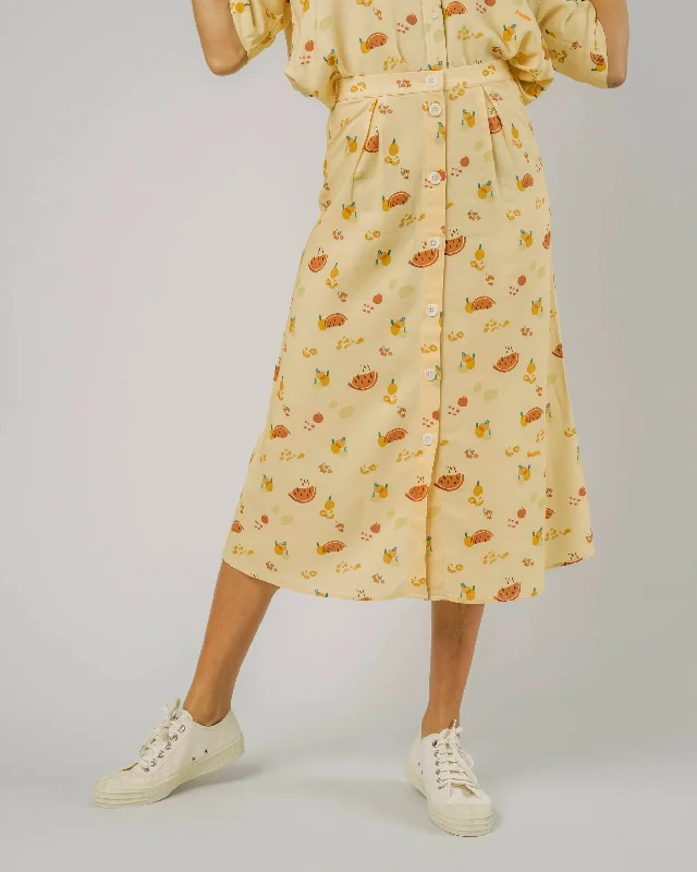 Fruits Skirt Lemon leather skirt durable