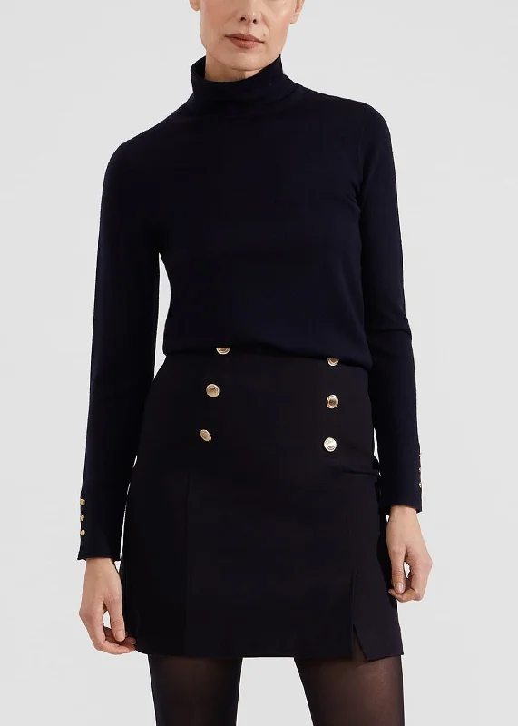 Hana Skirt 0124/7616/9083l00 Navy wool skirt warm