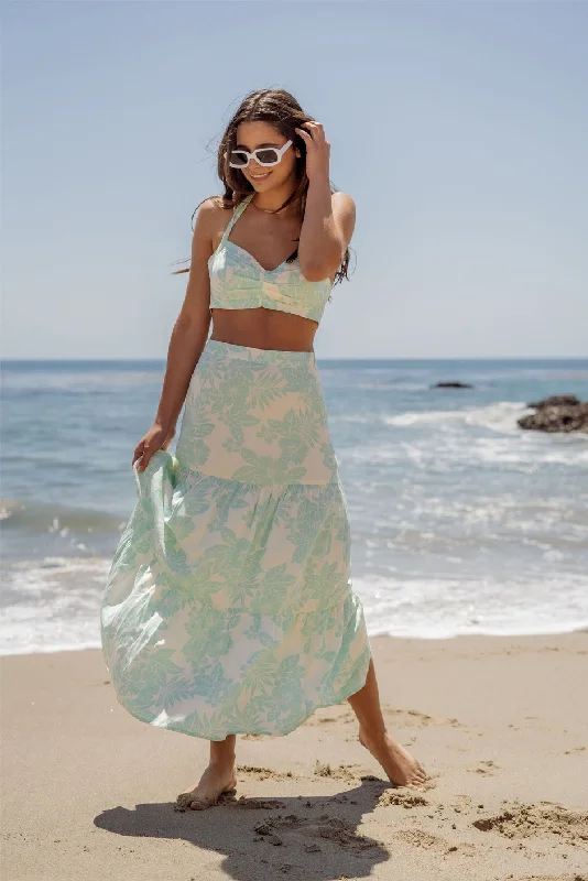 Melody Tiered Skirt wool skirt breathable