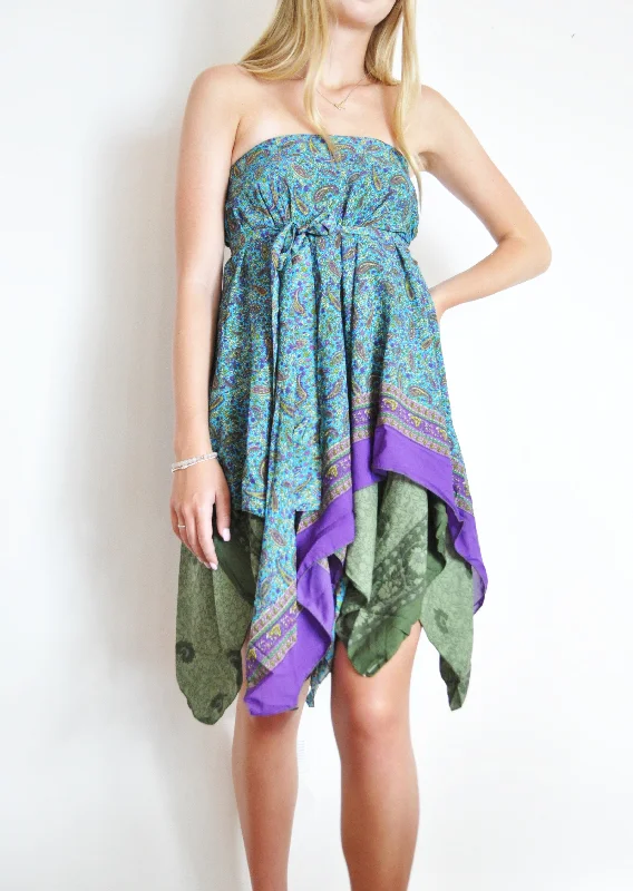 Mid Diamond Multi Wear Skirt - Eco Couture - Wholesale satin skirt smooth