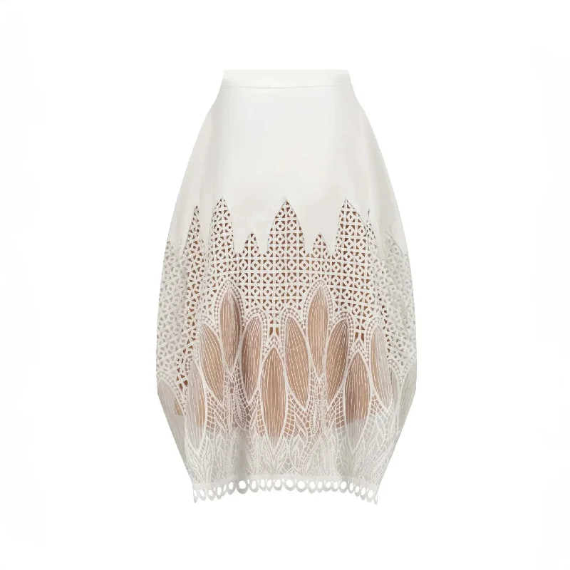 Midi Lace SKirt silk skirt sleek