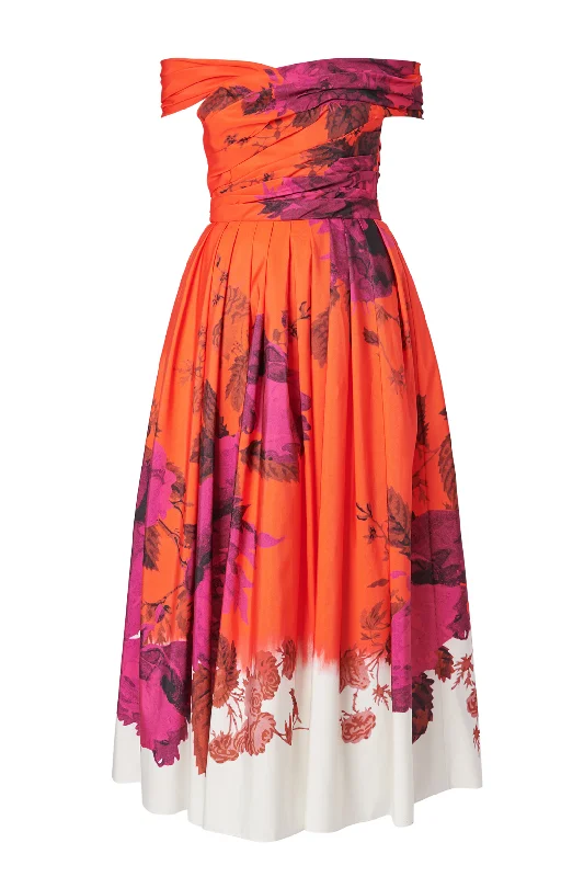 Off Shoulder Full Skirt Cocktail Dress | Rose Poppy relaxed fit skirt