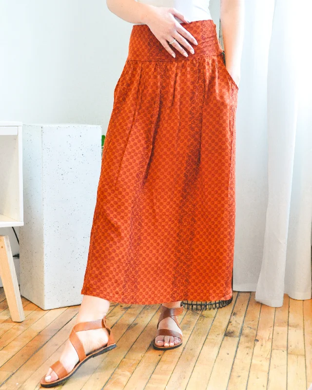 Pivoting Maxi Skirt - Upcycled - Wholesale cotton skirt soft