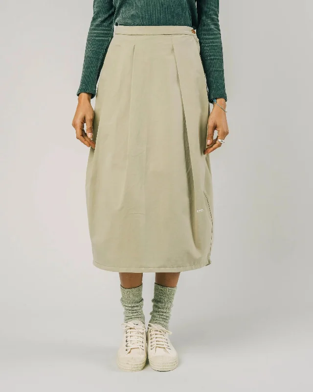 Pleated Skirt Beige chiffon skirt lightweight
