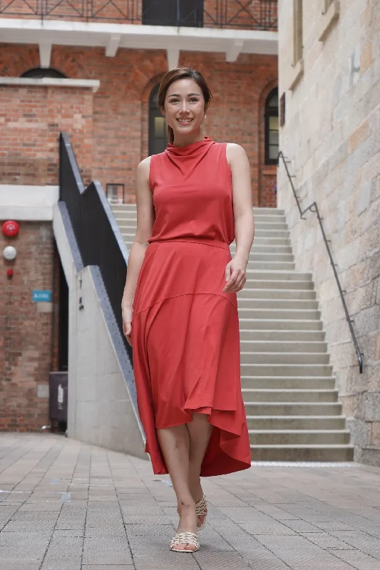 Pull-on Midi Wrap Skirt - Hibiscus tulle skirt dreamy
