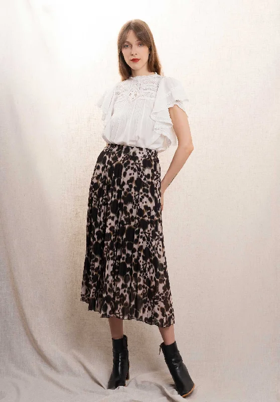 Skirt 5118 Noir corduroy skirt textured