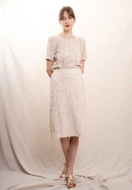 Skirt 6291 6291 Lace Beige summer skirt style
