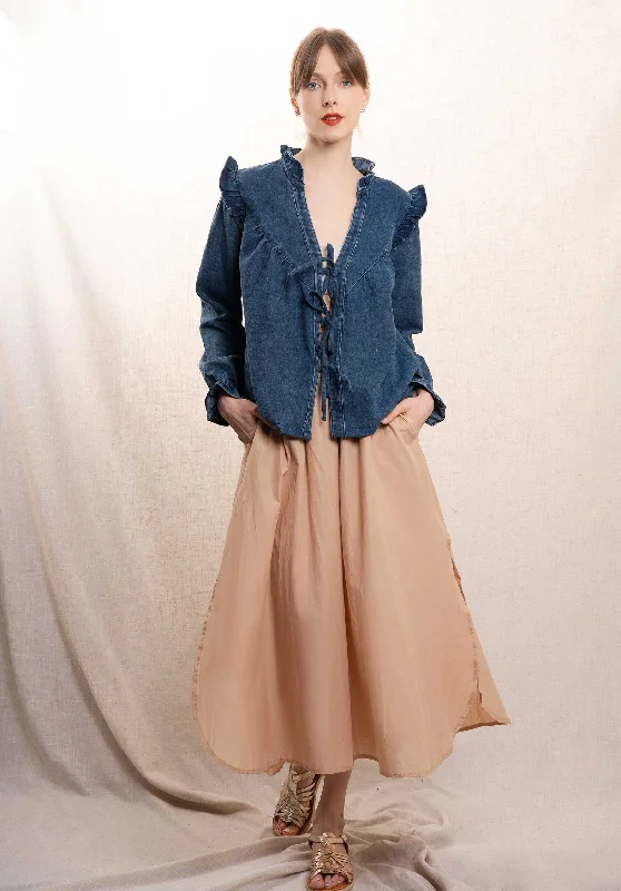 Skirt 6321 Skirt Beige cashmere skirt soft