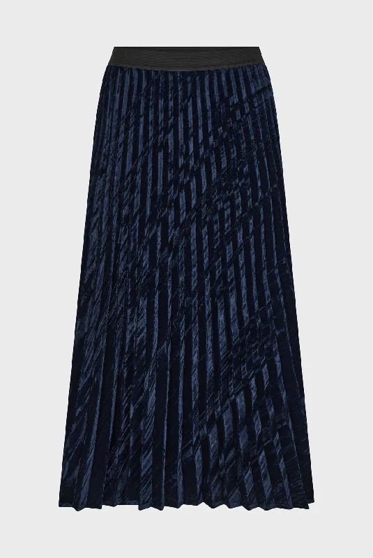 Skirt Caroline Daj25a093 Navy chiffon skirt airy