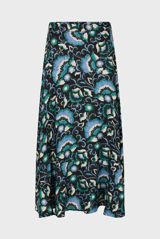 Skirt Catherina Daj18a174 Green slim fit skirt