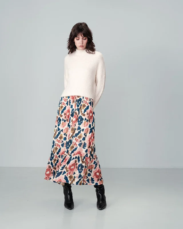 Skirt Nicky Beige denim skirt classic