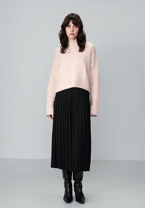 Skirt Ninon Noir silk skirt sleek