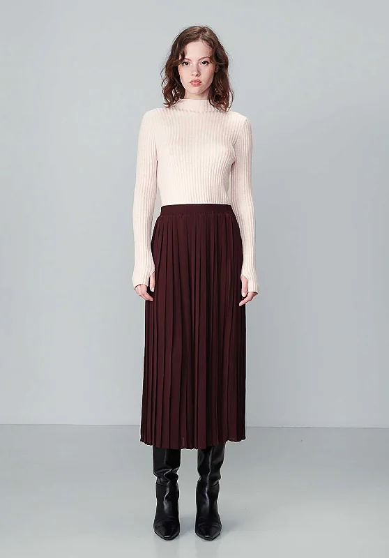 Skirt Ninon Prune velvet skirt sumptuous